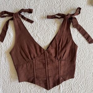 Brown Corset Top